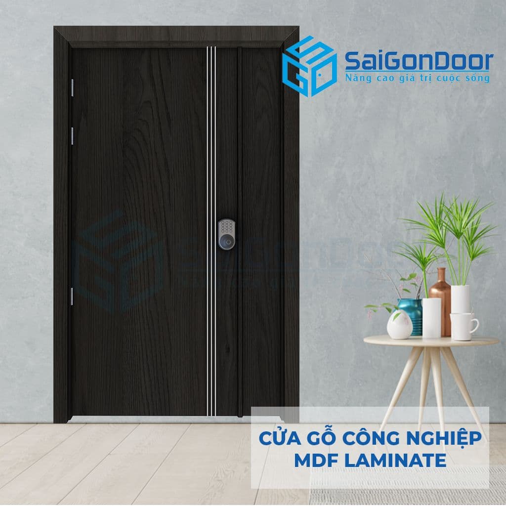 CỬA GỖ CÔNG NGHIỆP MDF LAMINATE 2P1R3