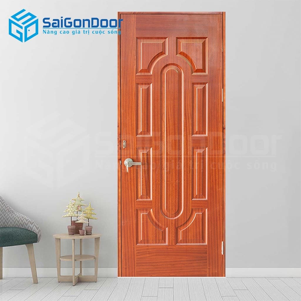 Cửa gỗ công nghiệp HDF Veneer 19-Sapele