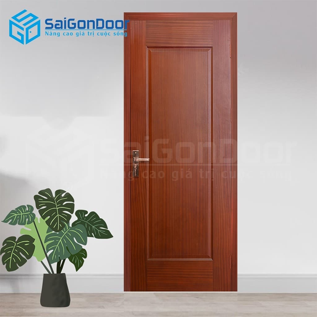Cửa gỗ công nghiệp HDF Veneer 1B Xoan Đào