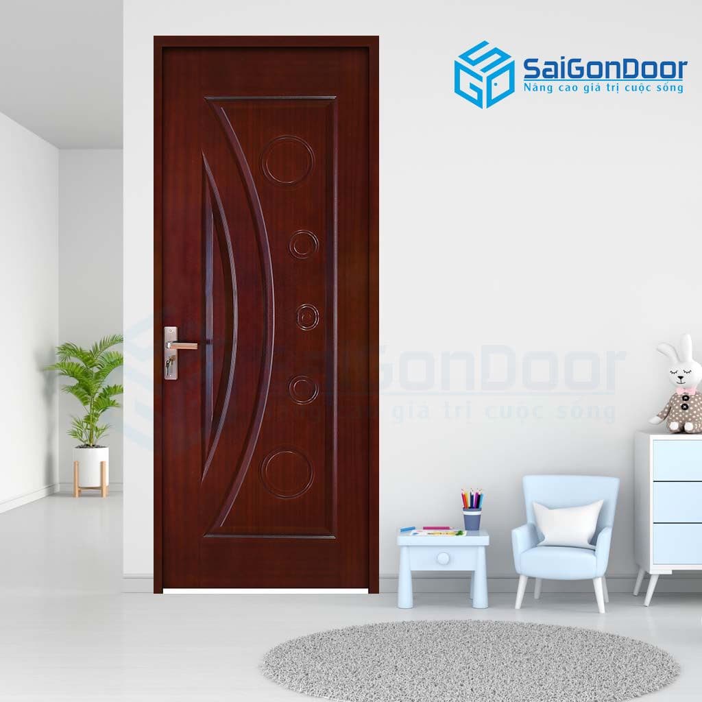 CỬA GỖ CAO CẤP SAIGONDOOR HDF Veneer 1K-Cam xe
