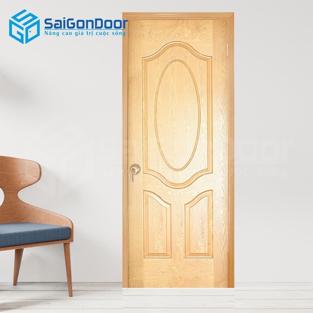 Cửa gỗ công nghiệp HDF Veneer 3A-Sồi