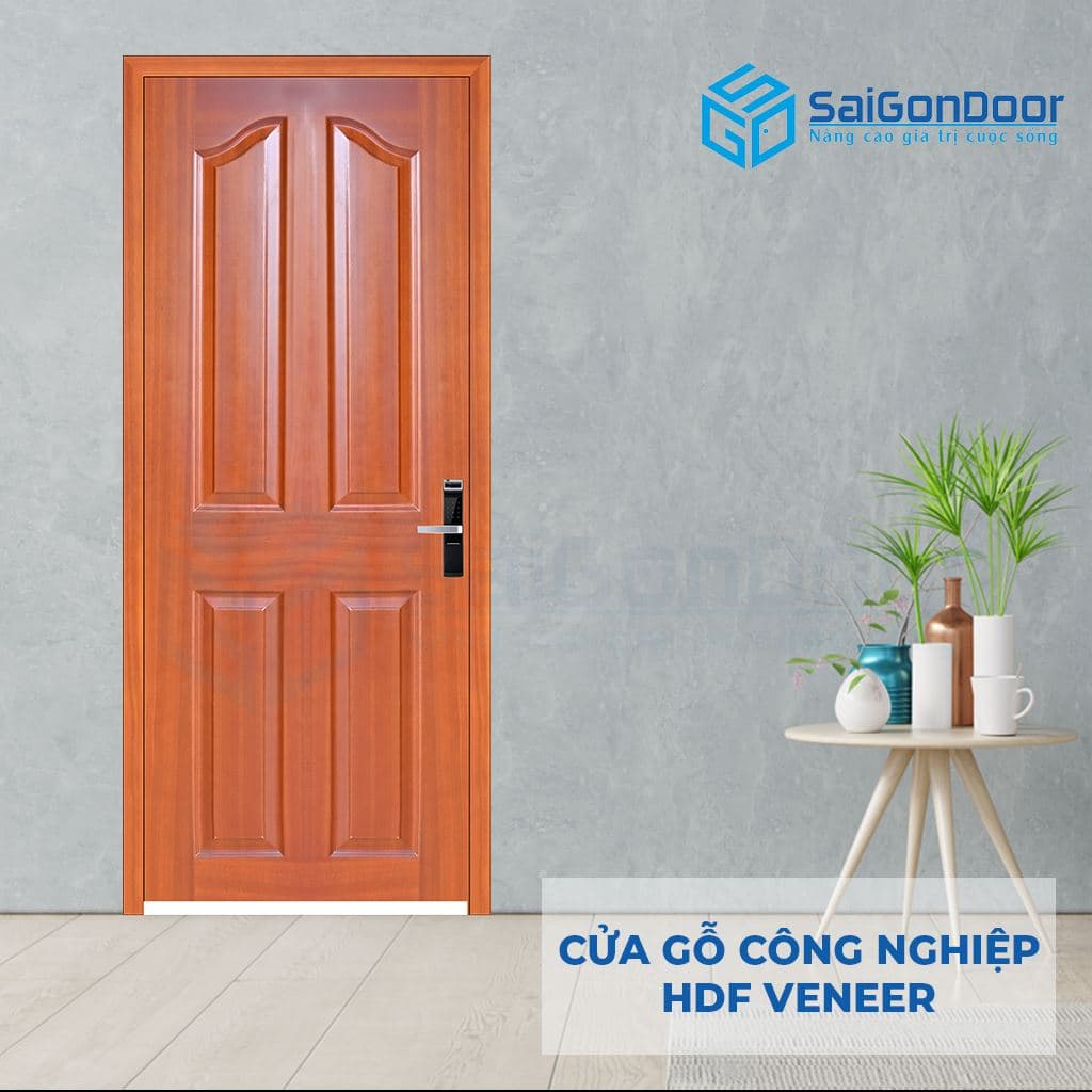Cửa Gỗ Công Nghiệp HDF Veneer 4A-sapele