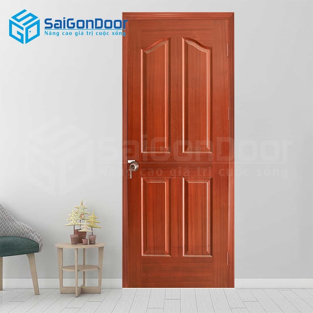 Cửa gỗ công nghiệp HDF Veneer 4A-Xoan Đào