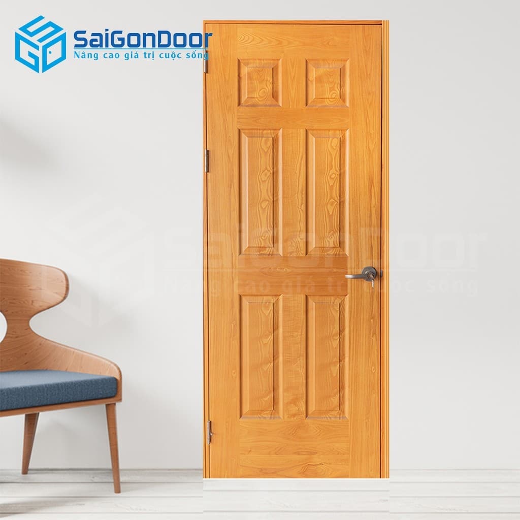 Cửa gỗ công nghiệp HDF Veneer 6A-Sồi