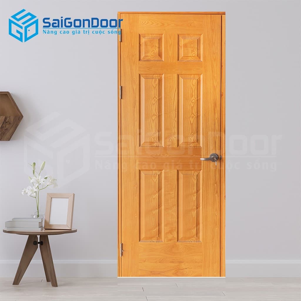 Cửa gỗ công nghiệp HDF Veneer 6A-Sồi-1