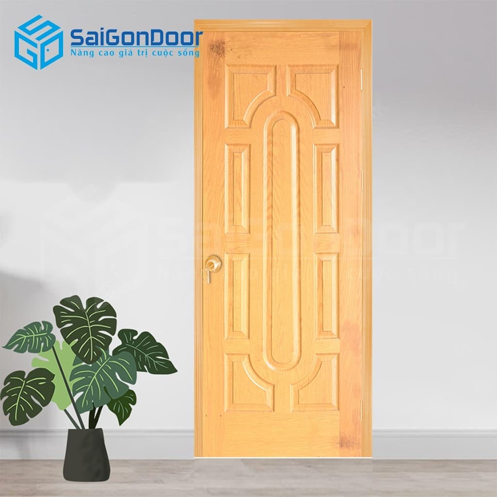 Cửa gỗ công nghiệp HDF Veneer 019 Sồi