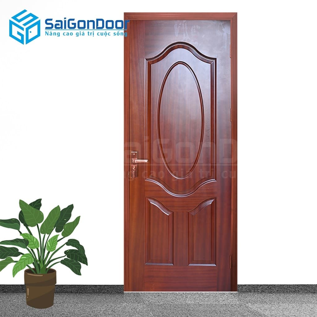 Cửa gỗ công nghiệp HDF Veneer 3A-Căm Xe