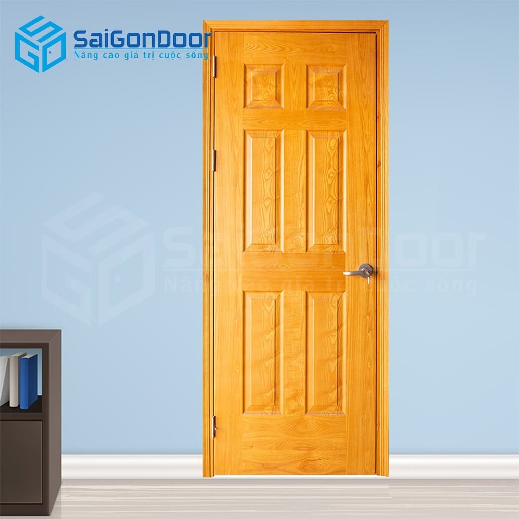 Cửa gỗ công nghiệp HDF Veneer 6A Ash-1