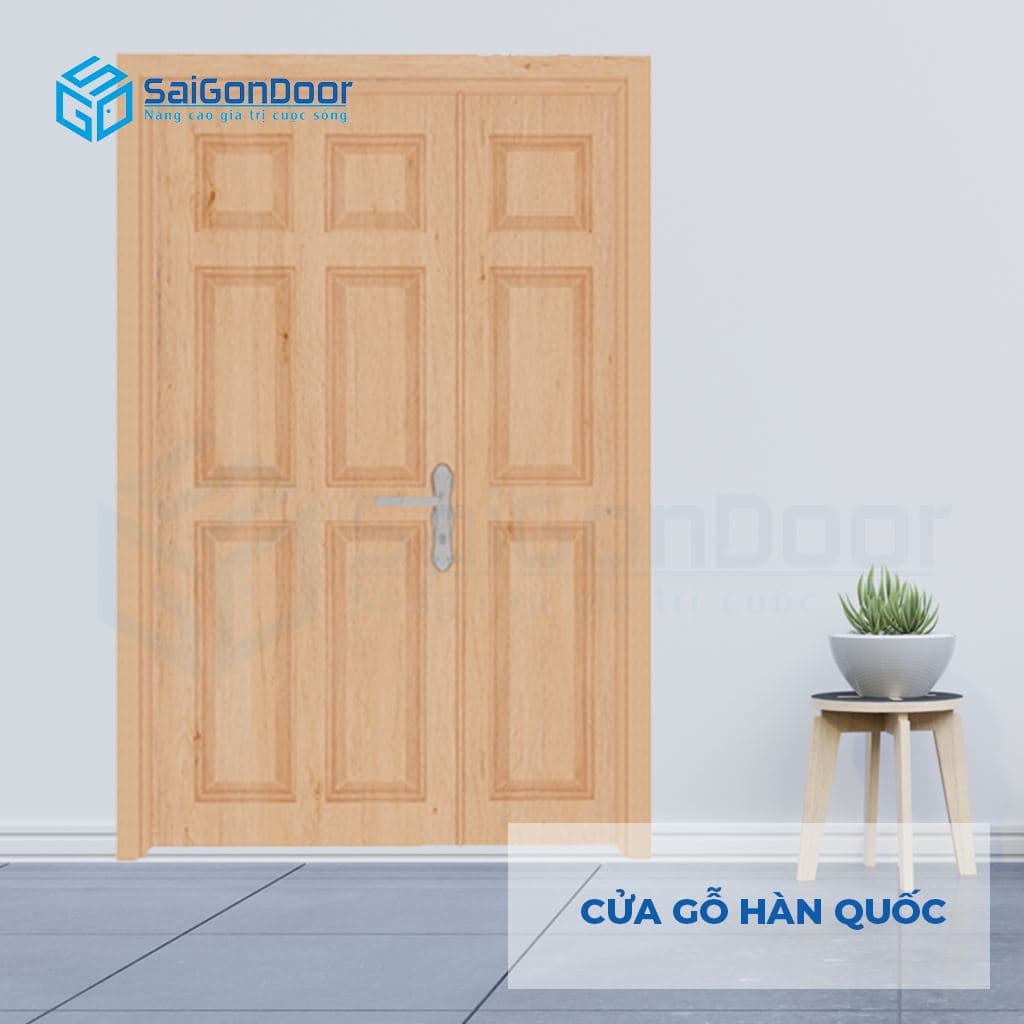CỬA NHỰA SÀI GÒN SGD Cua go Han Quoc 2 canh 9A Oak (1)