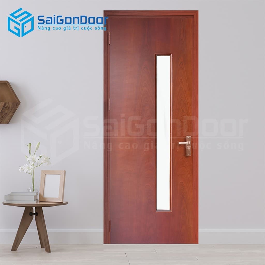 Cửa gỗ công nghiệp MDF Veneer P1G1 Căm-xe-3