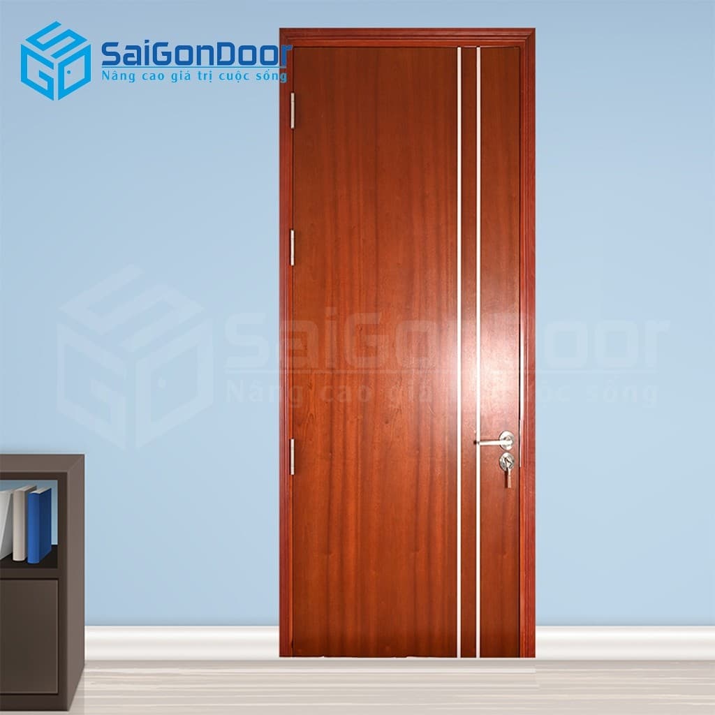 Cửa gỗ công nghiệp MDF Veneer P1R2 Căm-xe-2