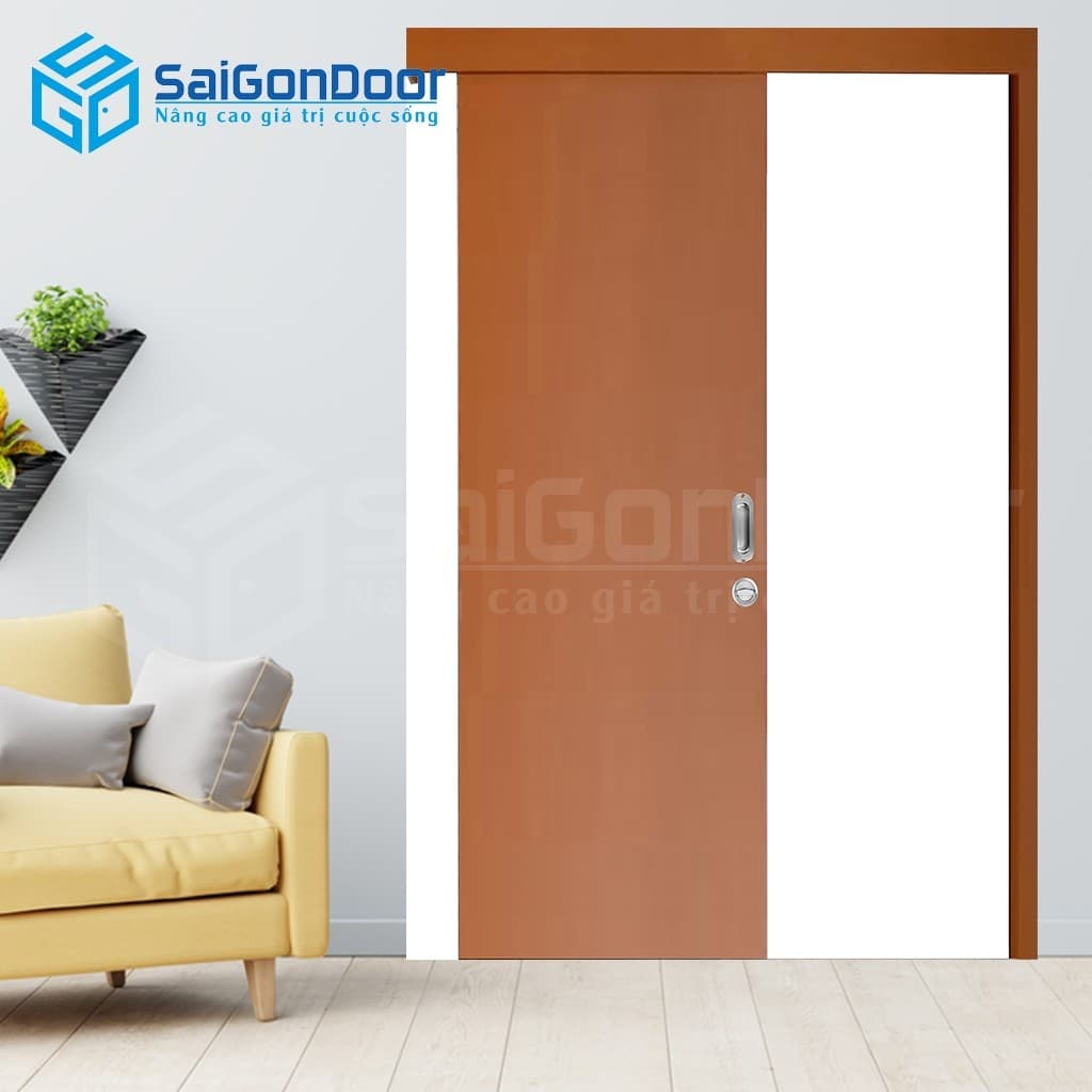 Cửa gỗ công nghiệp Cửa lùa trượt MDF P1 2K