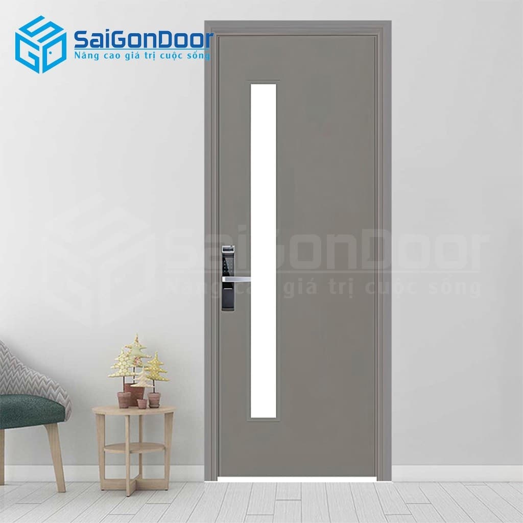 Cửa thép chống cháy TCC P1G1 xám  2