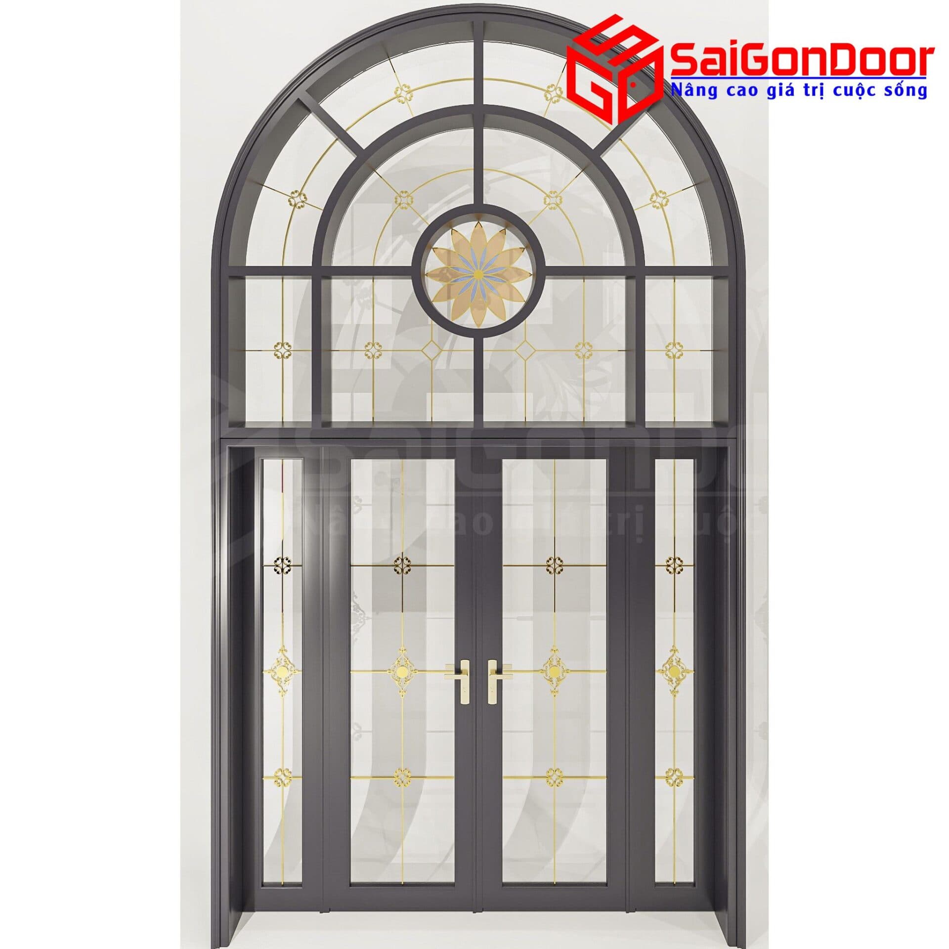 Cửa Nhôm Vân Gỗ SGD-CNVG-15