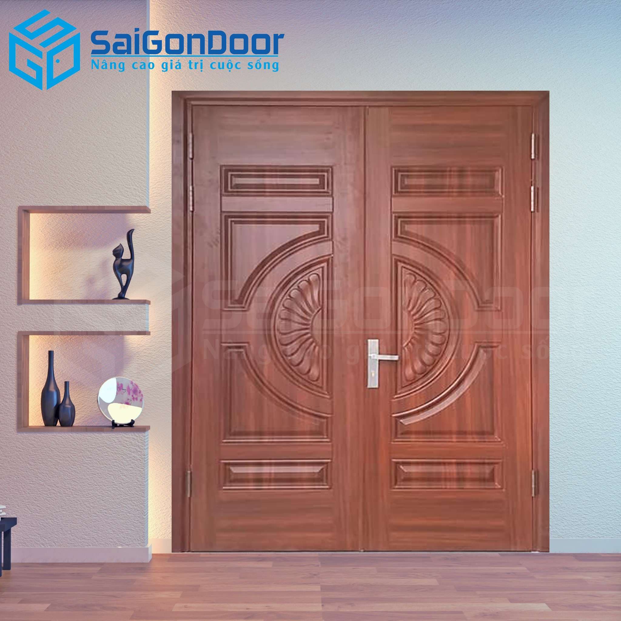 Cửa Thép Vân Gỗ SGD-KM.TVG-2C-5