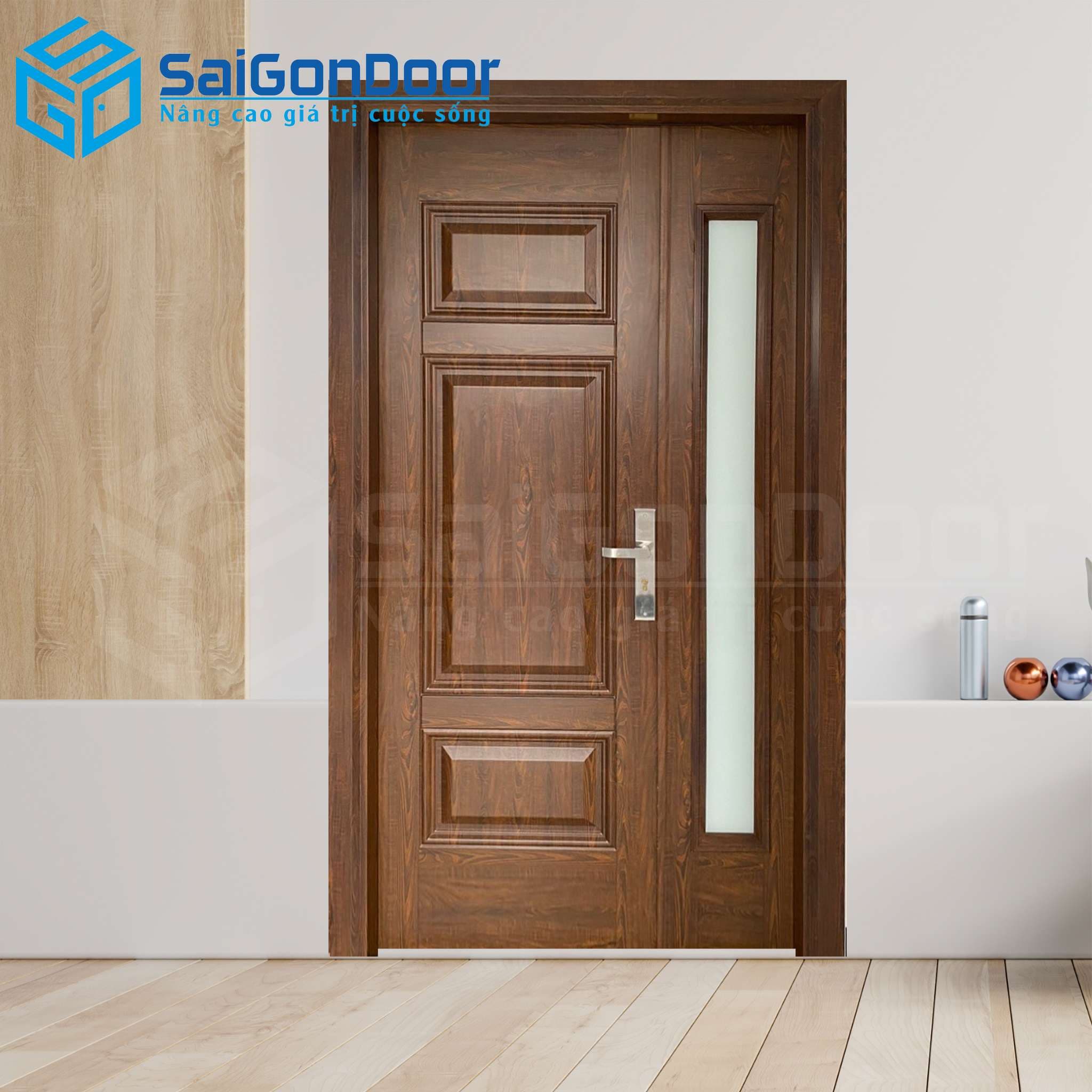 Cửa Thép Vân Gỗ SGD-KM.TVG-2CL-7