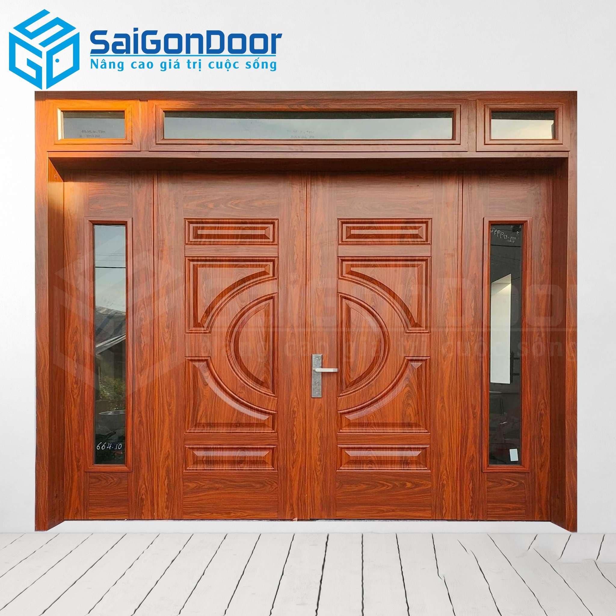 Cửa Thép Vân Gỗ SGD-KM.TVG-4C.10