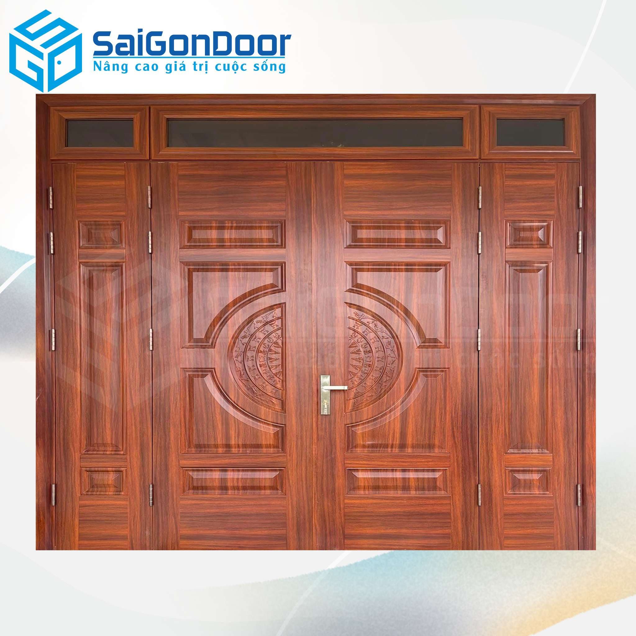 Cửa Thép Vân Gỗ SGD-KM.TVG-4C.11