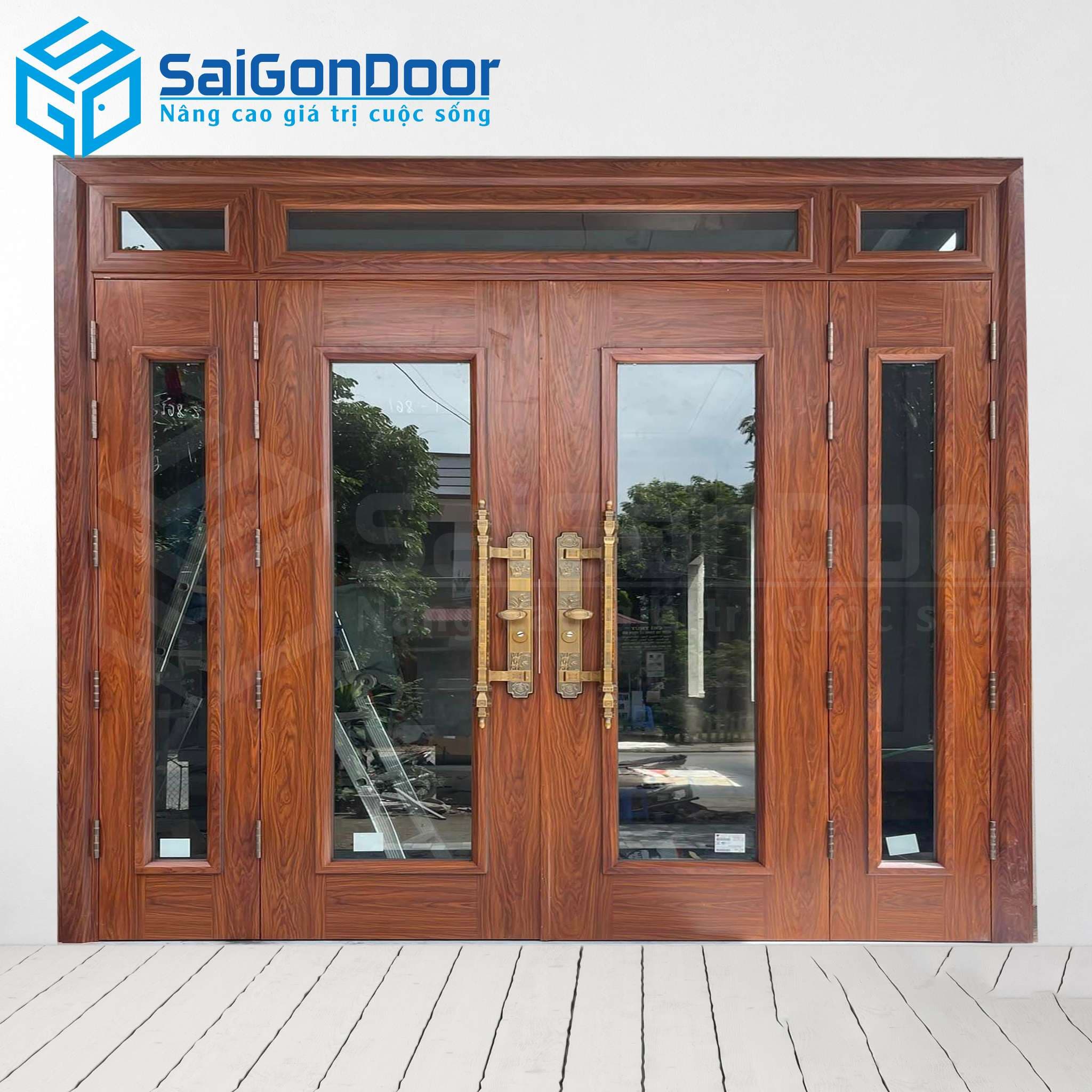 Cửa Thép Vân Gỗ SGD-KM.TVG-4C.14