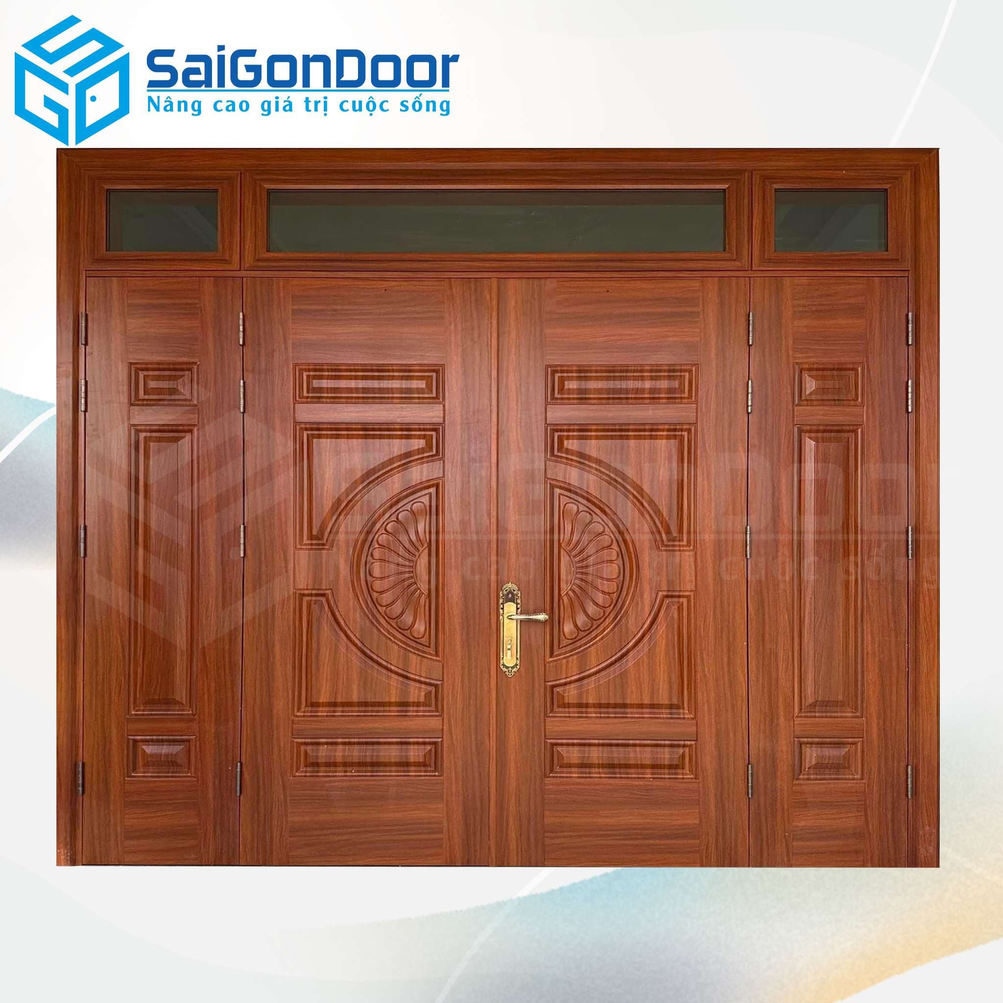Cửa Thép Vân Gỗ SGD-KM.TVG-4C.19