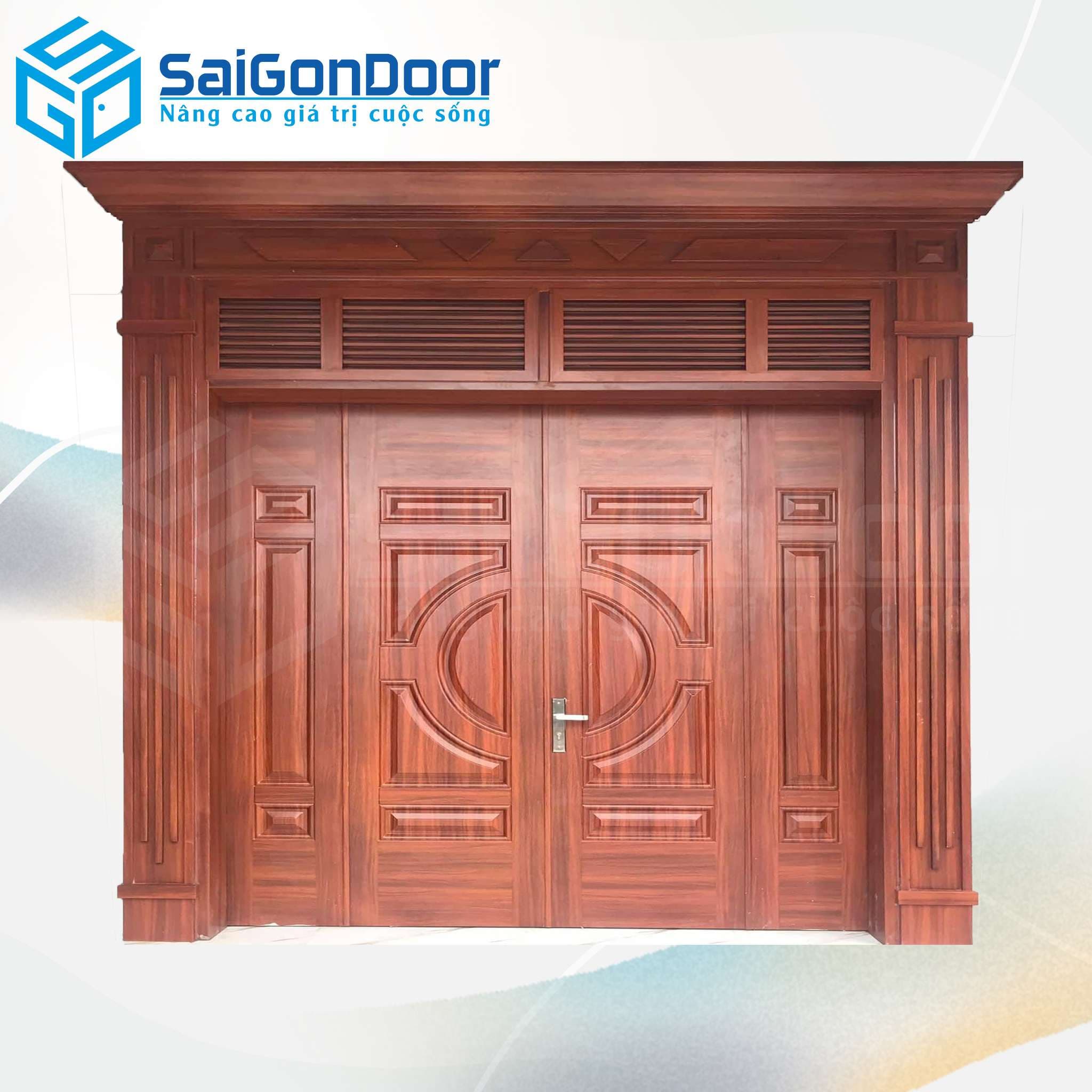 Cửa Thép Vân Gỗ SGD-KM.TVG-4C.27