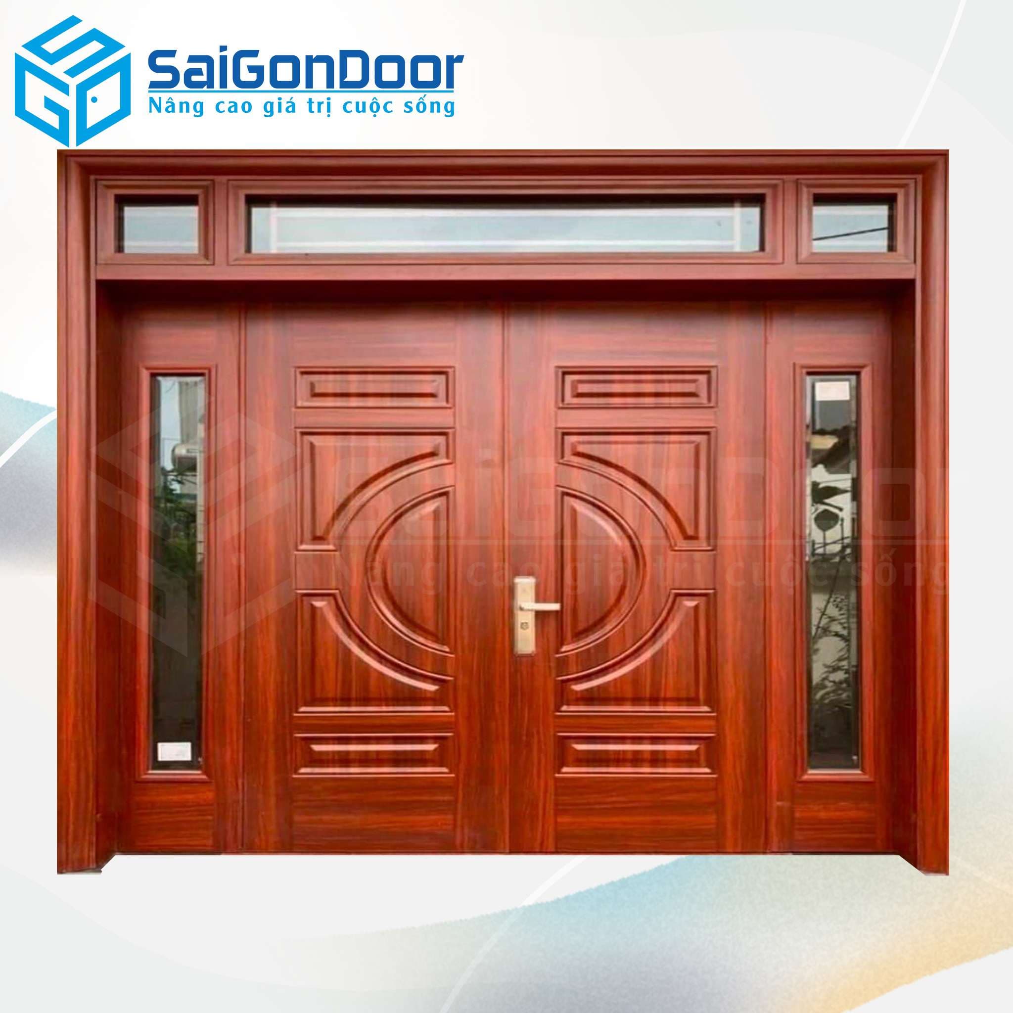 Cửa Thép Vân Gỗ SGD-KM.TVG-4C.3
