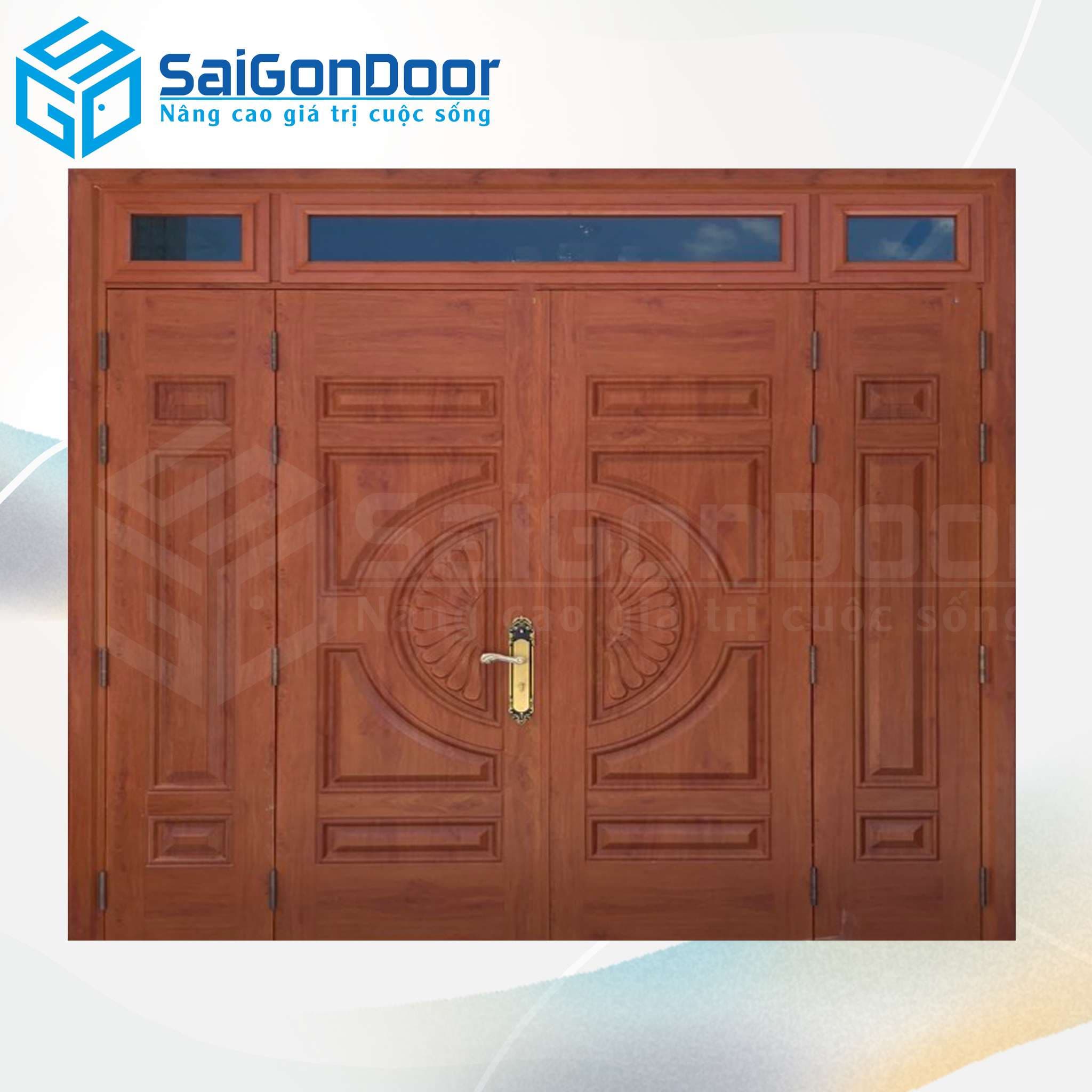 Cửa Thép Vân Gỗ SGD-KM.TVG-4C.39n