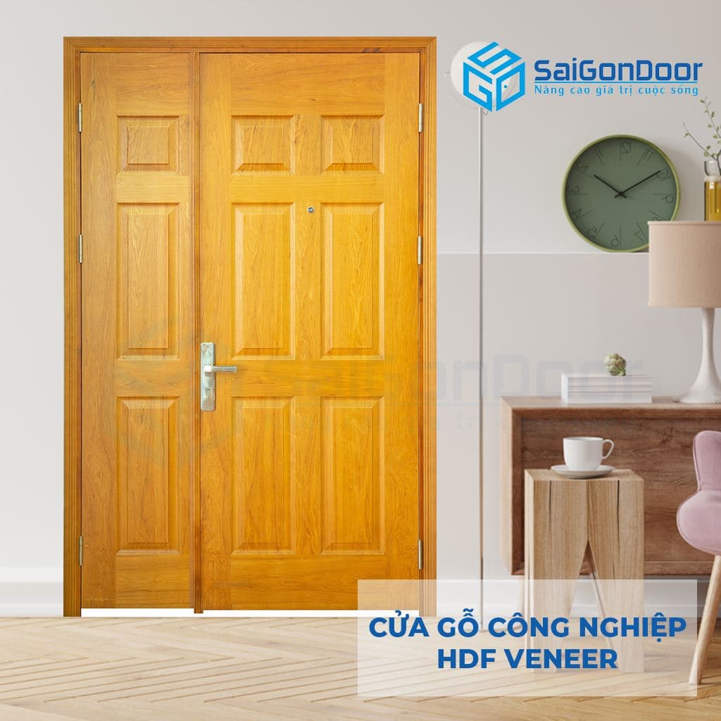 Cửa Gỗ Công Nghiệp HDF Veneer 9A ash me bong con canh lon canh nho